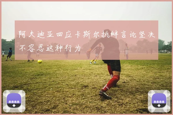 阿夫迪亚回应卡斯尔挑衅言论坚决不容忍这种行为